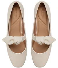 Ted Baker London Clara Leather Ballerina Bow Flats