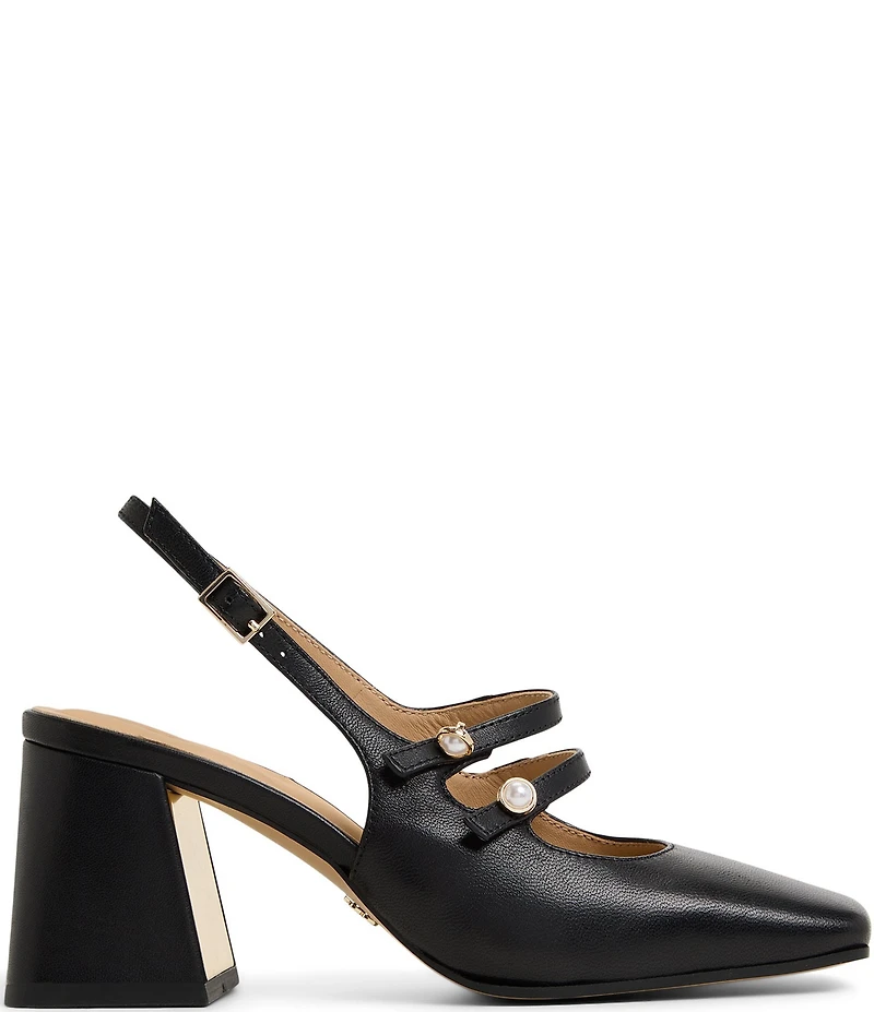 Ted Baker London Eleanor Leather Pearl Ornament Slingback Mary Jane Pumps