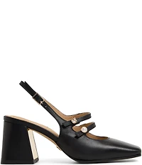 Ted Baker London Eleanor Leather Pearl Ornament Slingback Mary Jane Pumps