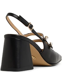 Ted Baker London Eleanor Leather Pearl Ornament Slingback Mary Jane Pumps