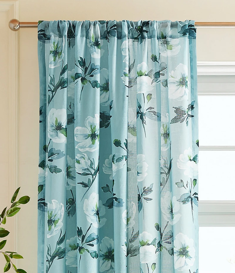 Ted Baker London Electra Blossom Print Curtain Panel Pair, Set of 2