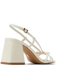 Ted Baker London Eliza Leather Slingback Bow Detail Block Heel Dress Sandals