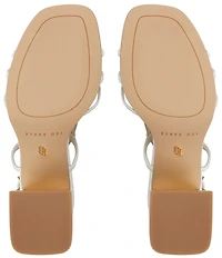 Ted Baker London Eliza Leather Slingback Bow Detail Block Heel Dress Sandals