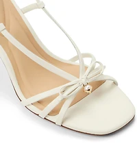 Ted Baker London Eliza Leather Slingback Bow Detail Block Heel Dress Sandals