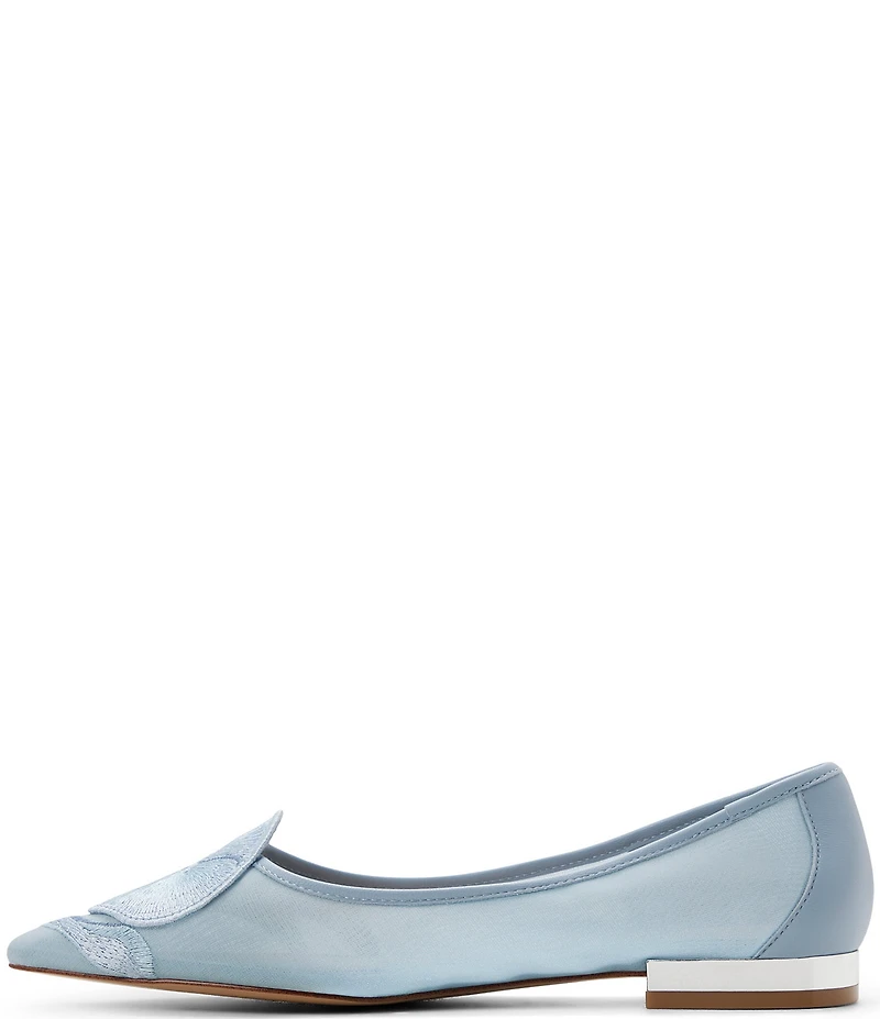 Ted Baker London Ella Mae Embroidered Mesh Ballet Flats