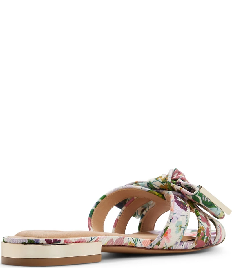 Ted Baker London Elsie Floral Print Bow Slide Sandals
