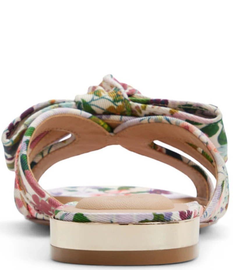 Ted Baker London Elsie Floral Print Bow Slide Sandals