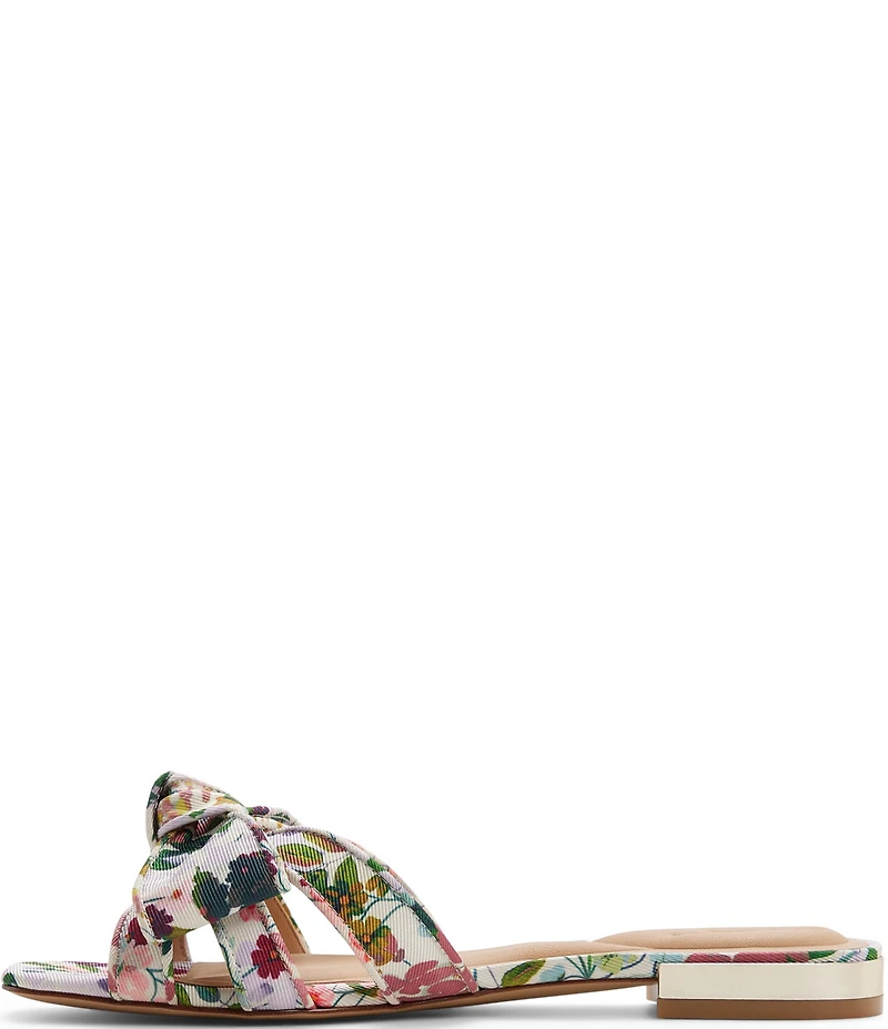 Ted Baker London Elsie Floral Print Bow Slide Sandals