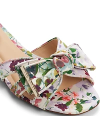 Ted Baker London Elsie Floral Print Bow Slide Sandals