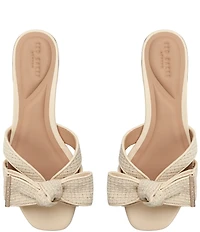 Ted Baker London Elsie Woven Fabric Bow Slide Sandals