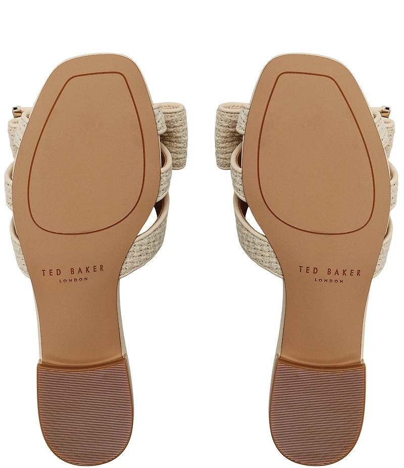 Ted Baker London Elsie Woven Fabric Bow Slide Sandals
