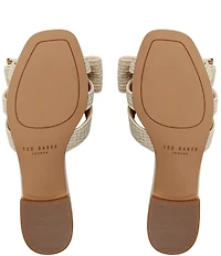Ted Baker London Elsie Woven Fabric Bow Slide Sandals