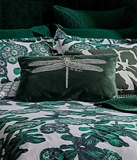 Ted Baker London Embroidered Dragonfly Motif Velvet Decorative Pillow