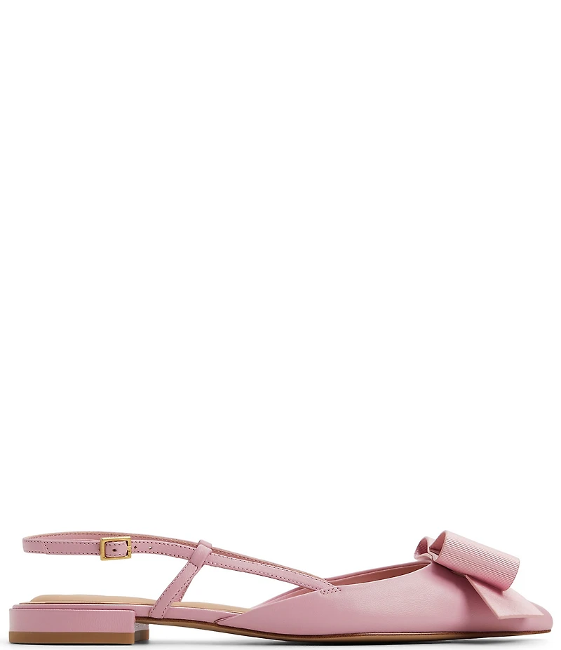 Ted Baker London Emma Bow Detail Leather Slingback Flats