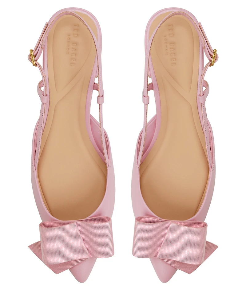 Ted Baker London Emma Bow Detail Leather Slingback Flats