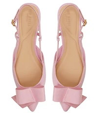Ted Baker London Emma Bow Detail Leather Slingback Flats