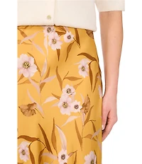 Ted Baker London Floral Print Satin Maxi Skirt