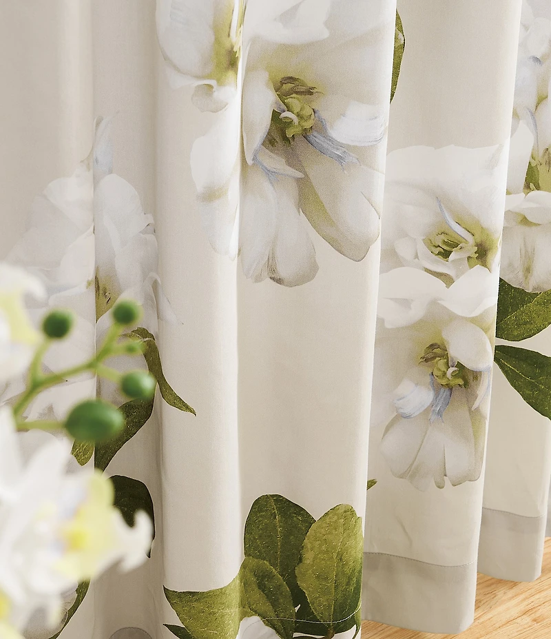 Ted Baker London Gardenia Woven Backtab Lined Curtain Panel Pair, Set of 2