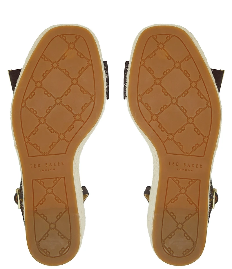 Ted Baker London Gia Canvas Bow Espadrille Wedge Sandals