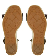 Ted Baker London Gia Canvas Bow Espadrille Wedge Sandals