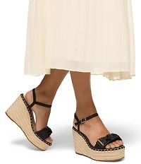 Ted Baker London Gia Canvas Bow Espadrille Wedge Sandals