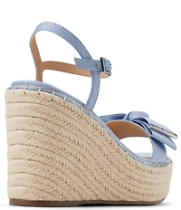 Ted Baker London Gia Canvas Bow Espadrille Wedge Sandals