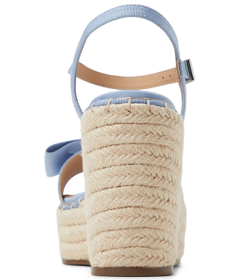Ted Baker London Gia Canvas Bow Espadrille Wedge Sandals
