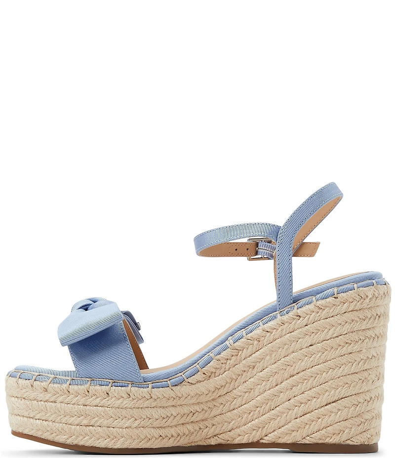 Ted Baker London Gia Canvas Bow Espadrille Wedge Sandals