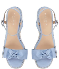 Ted Baker London Gia Canvas Bow Espadrille Wedge Sandals