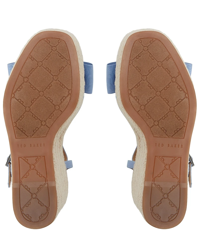 Ted Baker London Gia Canvas Bow Espadrille Wedge Sandals