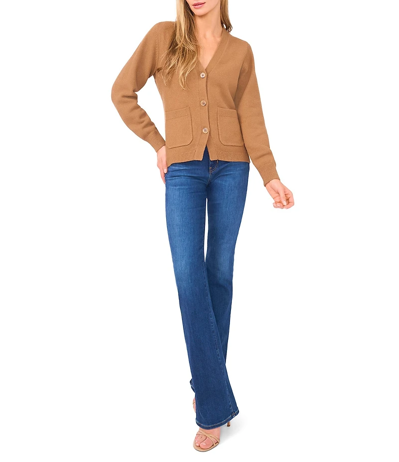 Ted Baker London Kit V-Neck Long Sleeve Button Front Cardigan