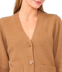 Ted Baker London Kit V-Neck Long Sleeve Button Front Cardigan