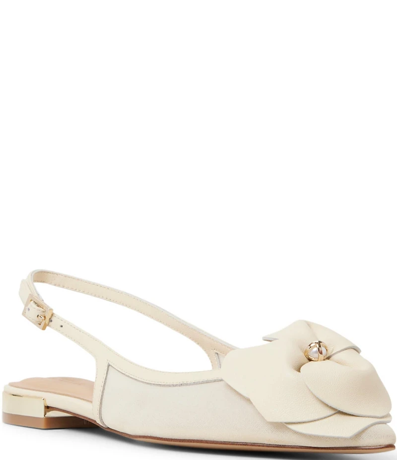 Ted Baker London Lili Rose Flower Ornament Pointed Toe Slingback Flats
