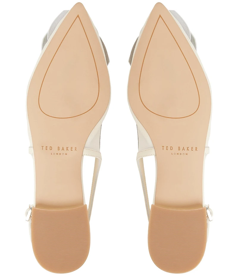 Ted Baker London Lili Rose Flower Ornament Pointed Toe Slingback Flats