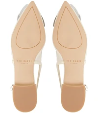 Ted Baker London Lili Rose Flower Ornament Pointed Toe Slingback Flats
