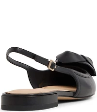 Ted Baker London Lili Rose Leather Flower Ornament Pointed Toe Slingback Flats