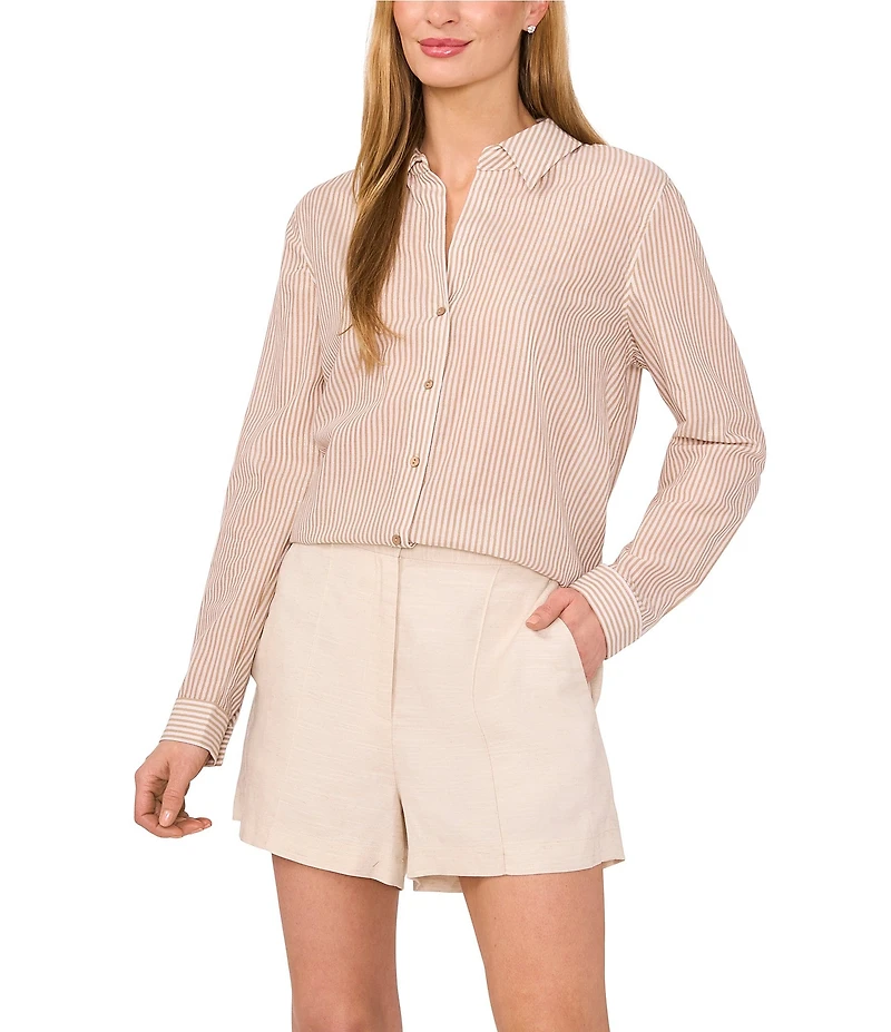 Ted Baker London Linen Blend Slub Hightwaisted Shorts
