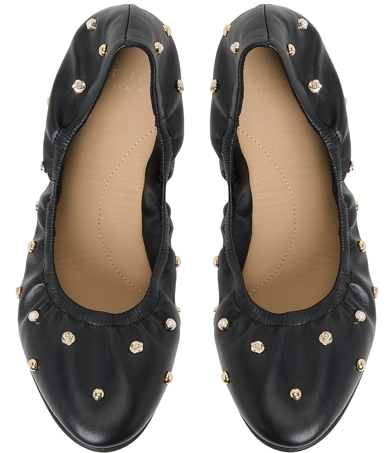 Ted Baker London Lottie Studded Leather Ballet Flats