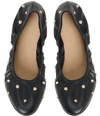 Ted Baker London Lottie Studded Leather Ballet Flats