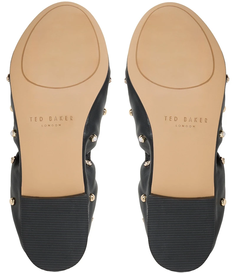 Ted Baker London Lottie Studded Leather Ballet Flats