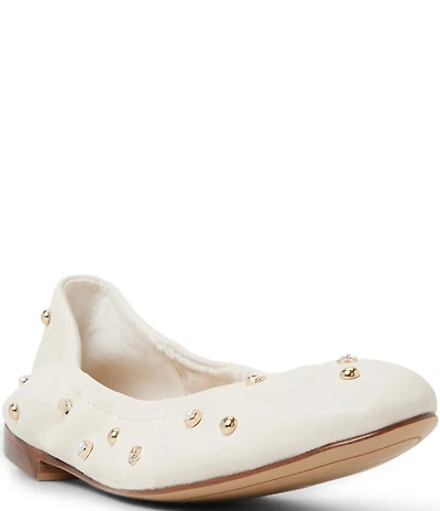 Ted Baker London Lottie Studded Leather Ballet Flats