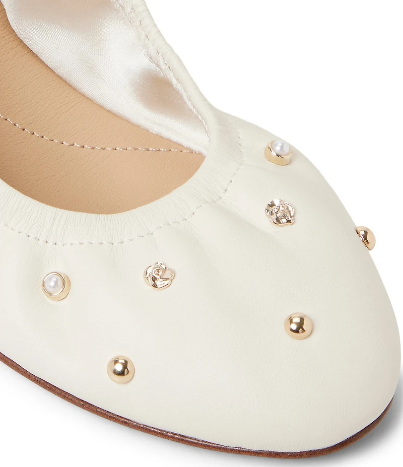 Ted Baker London Lottie Studded Leather Ballet Flats