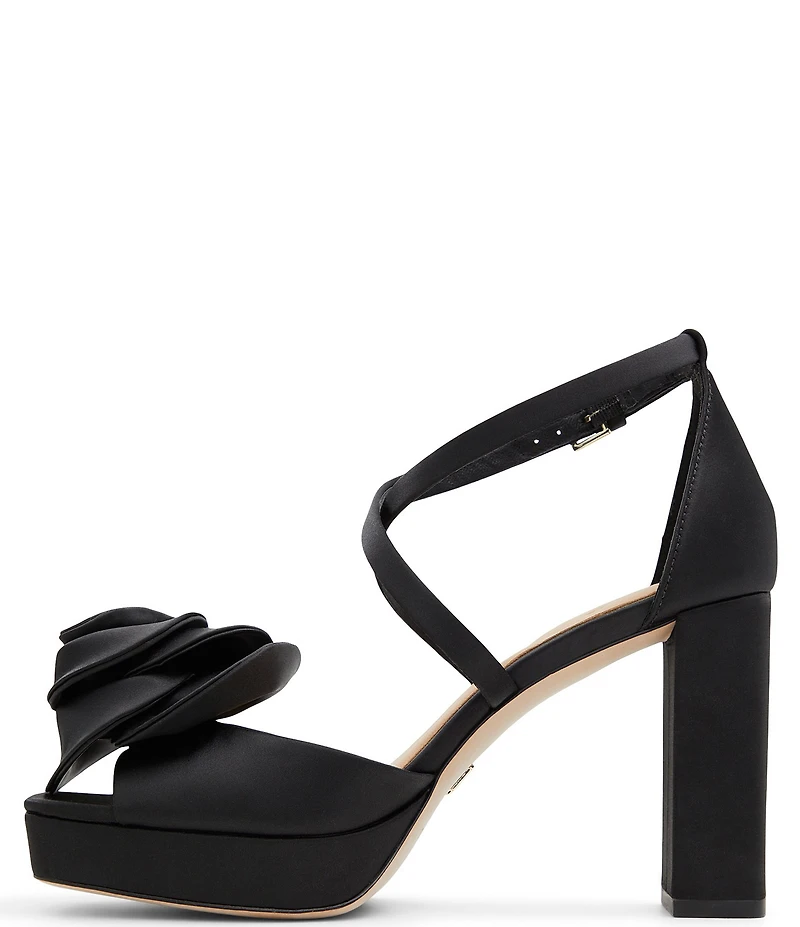 Ted Baker London Maddy Satin Rose Ornamented Dress Sandals