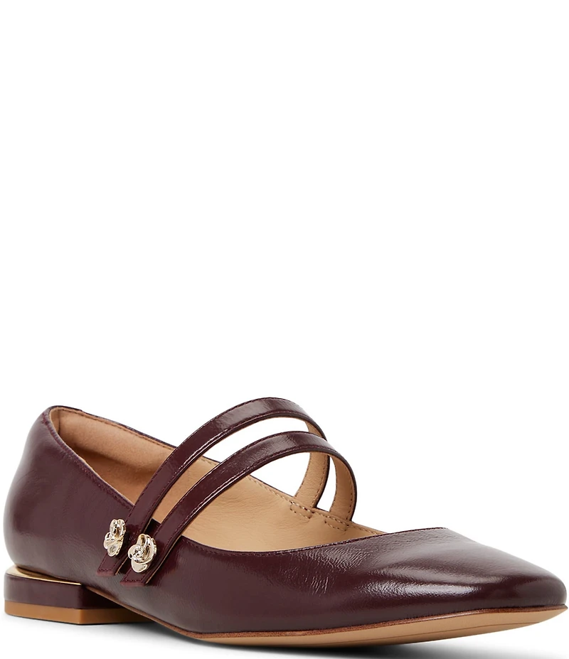 Ted Baker London Maryam Leather Floral Ornament Mary Jane Dress Flats
