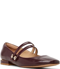 Ted Baker London Maryam Leather Floral Ornament Mary Jane Dress Flats