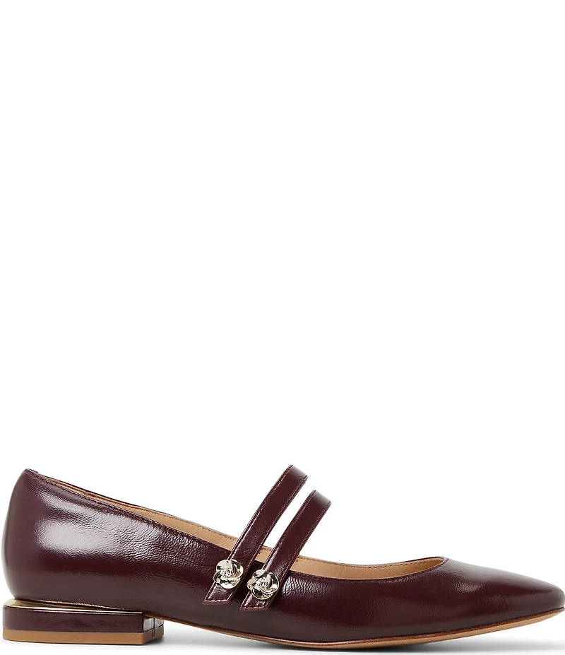 Ted Baker London Maryam Leather Floral Ornament Mary Jane Dress Flats