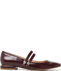 Ted Baker London Maryam Leather Floral Ornament Mary Jane Dress Flats
