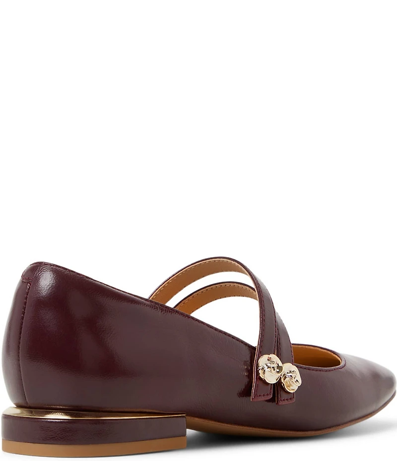Ted Baker London Maryam Leather Floral Ornament Mary Jane Dress Flats