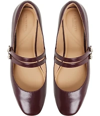 Ted Baker London Maryam Leather Floral Ornament Mary Jane Dress Flats