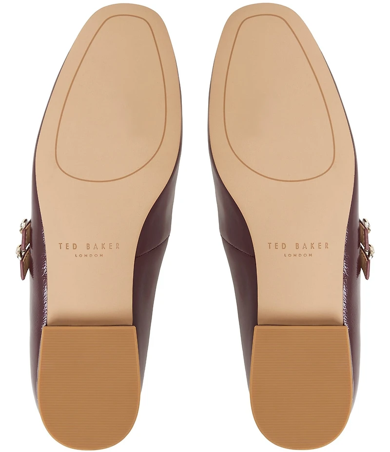 Ted Baker London Maryam Leather Floral Ornament Mary Jane Dress Flats